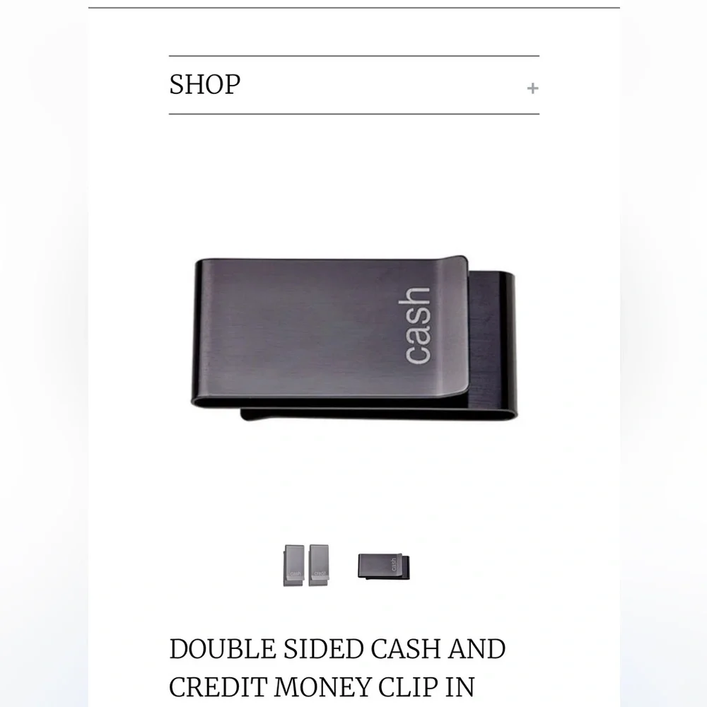 NWT- Men in Cities- Metal Double‎ Sided Cash and Credit Money Clip